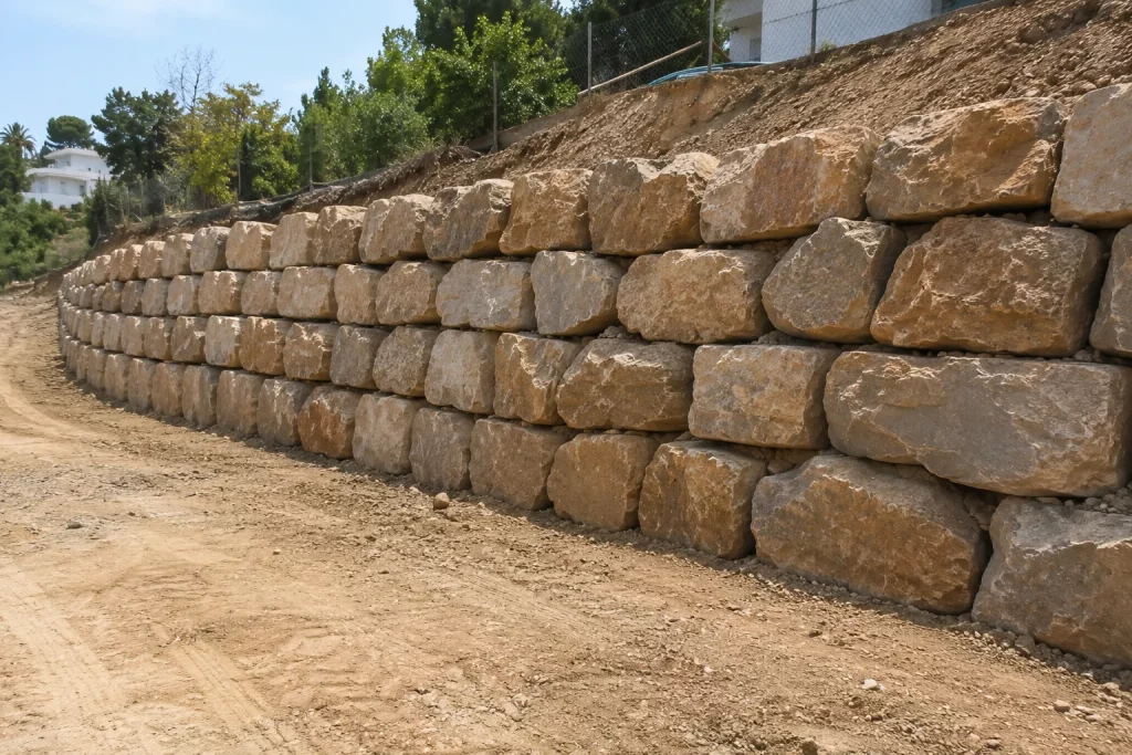 muro de rocalla en granollers