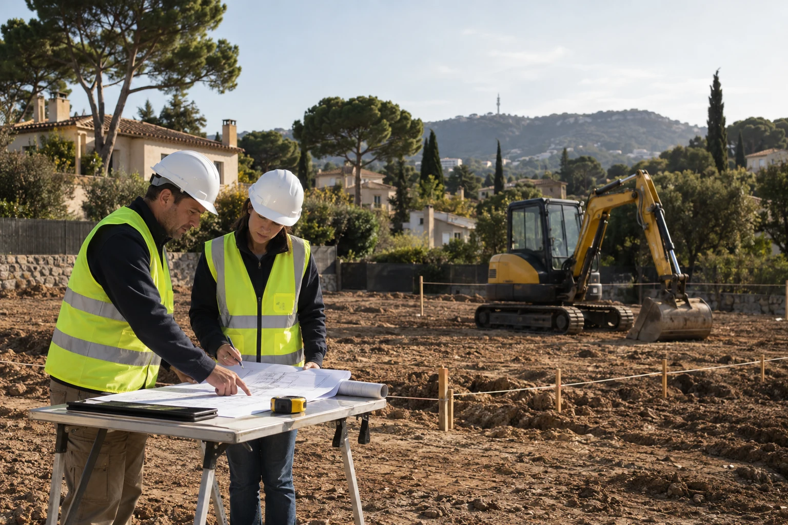 Preparación del terreno antes de construir una casa en Barcelona